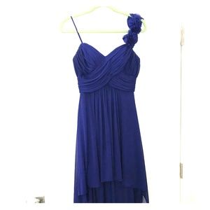 Royal blue, high low formal dress